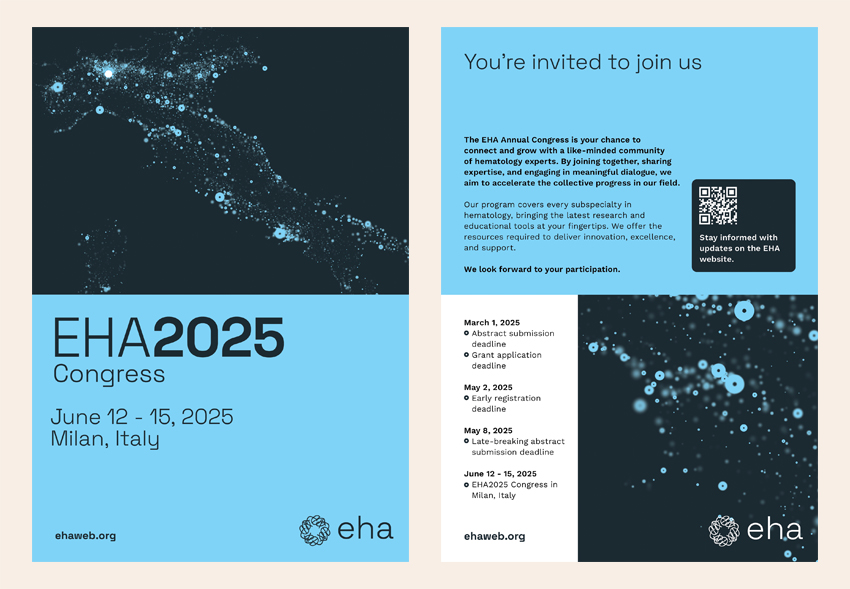 A flyer for the EHA2025 Congress